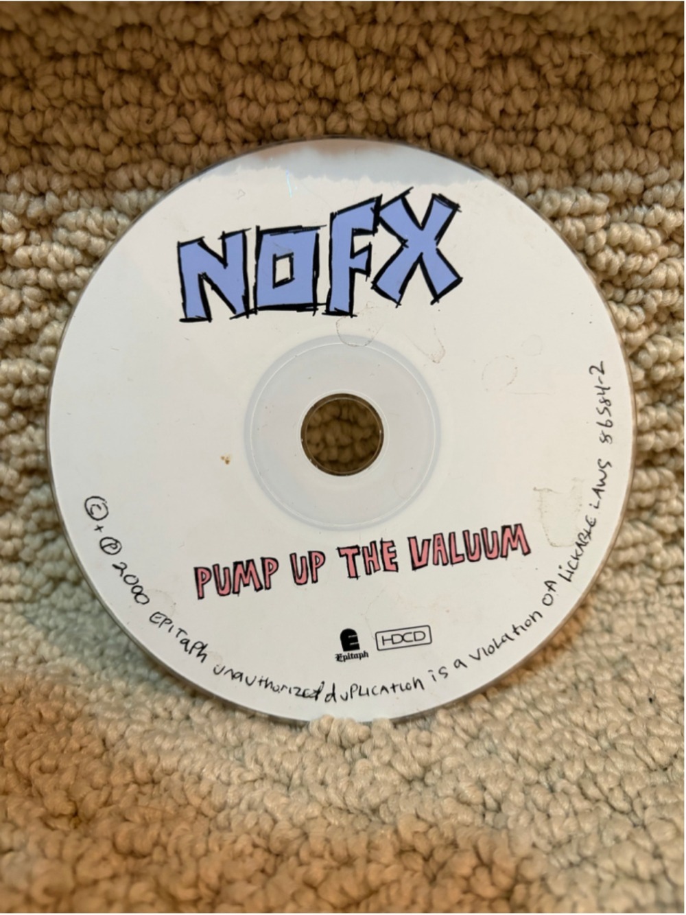 NOFX Pump Up The Valuum CD Album White and Blue
